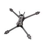 HGLRC Wind 6 Hybrid FPV Racing Drone Durable Frame Kit 6mm Arms Carbon Fiber Quadcopter Frame Kit +Battery Strap for 6 inch Propellers Quadcopter Helicopter RC Racing Drones