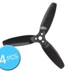 Justoshop DIY Upgrade Replacement 5042 Carbon Fiber Blades Propeller 2PCS CW+2PCS CCW 3 – Leaf Propellers for Bebop Drone 3.0 Quadcopter – Black