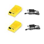 HASAKEE 2 PCS 3.7V 750mAh Rechargeable Batteries and USB Chargers for Q8 Drone