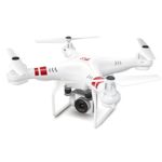 X52 Quadcopter Drone with HD Camera RTF GPS 4 Channel 2.4GHz 6-Gyro with Altitude Hold Function,Headless Mode and One Key Return Home (White)