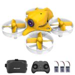 Mini FPV Drone Rc Nano Quadcopter 2.4ghz 6 Axis Gyro Drones with HD Camera for Kids and Beginners, Pocket Helicopter with Altitude Hold, Headless Mode, 3D Flips, 3 Batteries, 5.8G 8CH VR Goggles