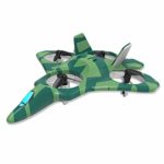 ZEGO F22 Remote Control Quadcopter Fighter Jet with 360° Flip, 2.4GHz 6-Axis Gyro Technology and 4 Blade Propellers (Green)