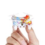 Virhuck CX-10D Mini RC Quadcopter Drone, Pocket Hand Blade Nano Helicopters, Intelligent Fixed Altitude RC Aircraft, 3D Flip, One-Key Landing and Take Off, Colorful