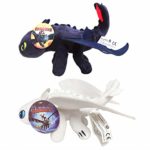 How to Train Your Dragon Toothless Light & Night Fury Soft Toy Features 10inch Plush Deluxe Plush Dragon for Children 2 Pack
