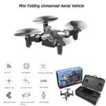 Cinhent Drone Mini Folding Unmanned Aerial Vehicle Pocket Drone, GPS Return Home Four-Axis Aircraft Portable Drone for Kids, Beginners and Adults – Follow Me, Altitude Hold, Long Control Range