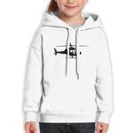 QTHOO Youth Long Sleeve Helicopter Lightweight Hoodie