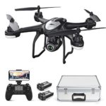 Potensic T18 GPS Camera Drone, FPV RC Quadcotper with 1080P HD Camera Live Video, GPS Auto Return Home, Altitude Hold, Follow Me, 2 Batteries and Aluminum Carrying Case