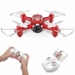 SYMA X22W Mini Drone with Camera Live Video FPV Pocket Drone for Kids and Beginners, RC Quadcopter with App Control, Altitude Hold, 3D Flips, Headless Mode and Bonus Battery, Red