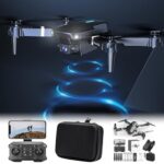 2024 New Mini Drone with Camera, Foldable Aerial Photography Drone 1080P HD Video FPV RC Drones Quadcopter, Headless Mode, 360 Flip, Long Battery Life, Toys Gifts for Kids Adults Beginner (Black)