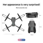 Dual Camera Dual Battery Drone, Foldable FPV Remote Control Quadcopter for Beginners, Gesture Photography, 360-degree Aerial Flip, As A Birthday Gift (Black)