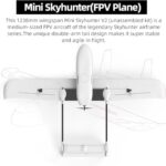 Sonic Modell Mini Skyhunter V2 FPV Airplane, FPV Racer RC Airplane for Adults with 1238MM Wingspan, Mini Size FPV UAV Platform RC Plane (KIT Version,White)