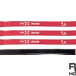 RJX 4 PACK 300x15mm Non-Slip Silicone Battery Straps Steel buckle for FPV Quadcopter Drone Red
