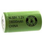 Exell D Size Rechargeable Battery 8000mAh NiMH 1.2V Flat Top for use with cameras, camcorders, mobile phones, pagers, medical instruments/equipment, high power static applications FAST USA SHIP