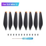 Propeller Low Noise Drone Blade Props Light Weight Quick Release Prop for D-JI Mini 3 Replacement Propellers Drone Accessorie (Color : 16 pcs Orange)