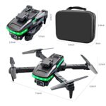 Mini Aerial Photography Drone, Foldable Remote Control Quadcopter with Dual 4K HD FPV Camera, with LED Flash Bar, Trajectory Flight, for Boys Girls