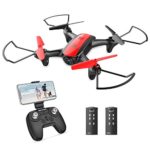 Holy Stone HS370 Mini Drone with Camera for Kids and Adults 720P HD FPV WiFi Transmission, RC Quadcopter for Beginners with Altitude Hold, One Key Start/Land, Draw Path, 3D Flips 2 Modular Batteries