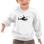 Helicopter O Neck Toddler’s Pullover Sweatshirt Long Sleeve Tee For Kids