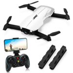 Drones with 1080P Camera for Adults,JJRC H71 Rc Foldable Drone with Optical Flow Positioning, WiFi FPV Live Video Quadcopter for Beginners,22mins Flight Time Indoor Drone For Kids-Altitude Hold(White)