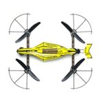 Kyosho RC Drone Racer Ready-To-Fly Drone with Auto-Altitude Sonar Sensors 1:18-scale Smashing Yellow