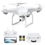 Potensic D58, FPV Drone with 1080P Camera, 5G WiFi HD Live Video, GPS Auto Return, RC Quadcopter for Adult, Portable Case, 2 Battery, Follow Me, Easy Selfie Beginner, Expert, White