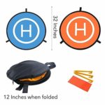 Fstop Labs Drone and Quadcopter Landing Pad Accessories 32 inch, Waterproof Nylon for DJI Tello Mavic Phantom 3 4 Spark Mavic 2 Pro Zoom Air