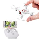 SYMA X22W Drone with Camera Live Video FPV Nano Pocket Mini Drone for Kids and Beginners, RC Quadcopter with App Control, Altitude Hold, 3D Flips, Headless Mode, White