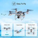 Holy Stone HS140 RC Drone with 1080P FPV Camera for Adults and Kids, 34 Mins Flight Time with 2 batteries, Altitude Hold, Voice Control, Gesture Control, 3D Flip, Headless Mode