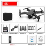 E88 Pro 4K Drones with Dual Camera for Adults, Kids And Beginners, Wifi FPV Foldable Drone Visual Positioning, Height Preservation RC Quadcopter, Auto Return, Carrying Case,2 batteries,Single Camera