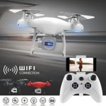 HR SH4 Drone with 1080p HD Camera for Adults and Kids,2.4 WiFi FPV Live Video, Altitude Hold 3D Flips, Headless Mode, Easy to Use for Beginner(White)