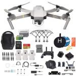 DJI Mavic Pro Platinum Fly More Combo Collapsible Quadcopter Drone Bundle, Additional SD Card, 2 Extra Battery, Landing Kit and More