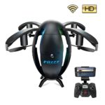 Drone with Camera and Live Video, UAV, 6-Axis Gyro 4 Channels Hobby RC Quadcopter Mini Drone with Headless Mode for Beginner, Easy to Control, Flying Egg, Black by ScharkSpark