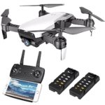 HuiShuTek FPV RC Quadcopter Drone with 720P Wide-Angle HD Camera 4 Channel 2.4GHz 6-Gyro with Altitude Hold Function,Headless Mode and One Key Return Function,Foldable,for Beginner, Bonus Battery