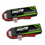 OVONIC 2 Packs 3S 11.1V 3000mAh 50C Lipo Battery with Dean-Style T Connector for RC Airplane Helicopter Boat Drone and FPV