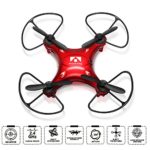 Drone, soled Portable Pocket Quadcopter, 2.4G Hz 6 Axis Gyroscope 4 Channel four-axial Drone, Quadcopter with Remote Control, 360° 3D Flip & Roll, Headless Mode and One Key Return Home (Red)