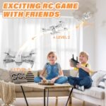 Drone with Camera for Kids, Mini Beginner Drones, Foldable RC Quadcopter, One-Click Take Off/Landing, Headless Mode, 360° Flips, 3-Gear Speeds, 90° Adjustable Lens, Toys Gifts for Boys Girls