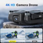 K610 GPS Drone with 4K Camera for Adults IMX SENS Camera SD Card,AIDrone Auto Return Home,Under 249g,Foldable RC Quadcopter GPS Drones for Beginners,5G FPV Transmission Drone Follow Me Long Range