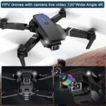 2025 Foldable Drone with 1080P Dual Camera for Adults, RC Quadcopter WiFi FPV Live Video, Altitude Hold, Beginner One Key Take Off/Land -E88
