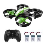 Holy Stone Kid Toys Mini RC Drone for Beginners Adults, Indoor Outdoor Quadcopter Plane for Boys Girls with Auto Hover, 3D Flip, 3 Batteries & Headless Mode, Great Toddler Gift, Green