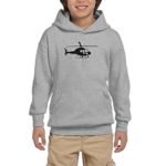 Youth Long Sleeve Helicopter Lightweight Hoodie With Pocket