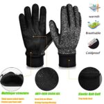 MOREOK Winter Gloves -10°F 3M Thinsulate Warm Gloves Bike Gloves Cycling Gloves for Driving/Cycling/Running/Hiking-DEEP Gray-M