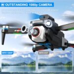 1080P HD Foldable Drone With Led Lights,Wifi FPV,3D Flips,One-Key Return,Headless Mode,Obstacle Avoidance,App & Screen Remote Control,Built-In SD Storage,Under 249g(2 Batteries)