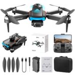 Aerial Photography Drone with Brushless Motor – Obstacle Avoidance Toys Gifts for Kids – Remote Control Quadcopter with 4k HD Fpv Camera, Altitude Hold, Headless Mode and One Key Start (Dual camera, Black)