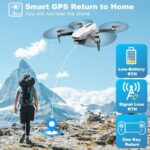 Drone with Camera for Adults, 2K HD GPS Drones with Auto Return, Follow Me, Circle Fly, Waypoint Fly, Optical Flow, Brushless Motor, Foldable 5G Transmission FPV Quadcopter