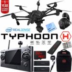 Beach Camera Yuneec Typhoon H RTF Drone with Intel RealSense Technology Ultimate Bundle – Backpack, 32GB Memory, 2 Batteries, Wand, One Year Warranty Extension and More