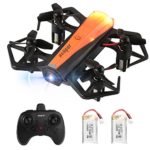 HELIFAR H802 Mini RC Drone Nano Quadcopter Drone for Kids and Beginners with Auto Hovering, 3D Flip, Altitude Hold, LED Light Toys for Boys and Girls (2 Batteries)