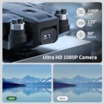 K600 Drone with 2 Camera 1080P for Adults,90°Adjust Lens Upgrade Brushless Drones with Auto Hold,APP VR FPV Professional Drone with 1800mah Modular Battery for long time,Gesture Control,Carrying Case