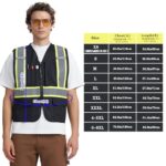 AK A-KSAFETY M Black Security Vest for Drone Pilots – Reflective & High Visibility Safety Vest Ideal for Construction Work & Security Guards