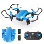 VIK Foldable Mini Drone for Kids/Beginners Pocket RC Drone Toys for Boys and Girls w/Headless Mode, Altitude Hold, One Key Take-Off/Land/Return, 2 Batteries – VK330