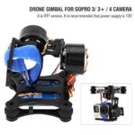 RC Drone Camera Gimbal, Metal Brushless Gimbal Board BGC 2.2 for 3/3+ / 4 Camera RC Drone Quadcopter Component Part Accessory(Black)