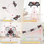 ATOYX Mini Drone for Kids & Beginners, Indoor Portable Hand Operated/RC Nano Helicopter Quadcopter with Auto Hovering, Headless Mode & Remote Control, Children’s Day Gift for Boys and Girls -Red